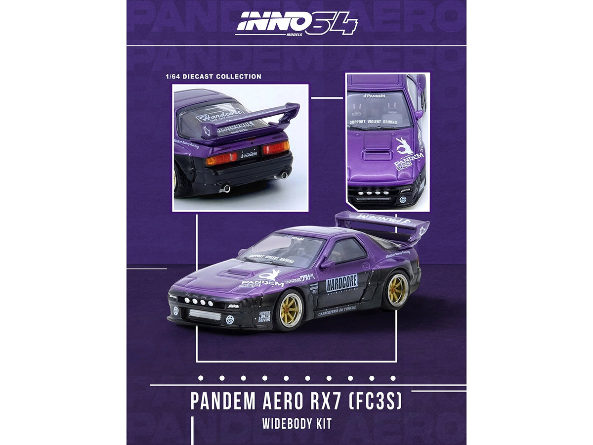 INNO64 Mazda RX-7 FC3S Pandem Rocket Bunny Purple Metallic 1:64