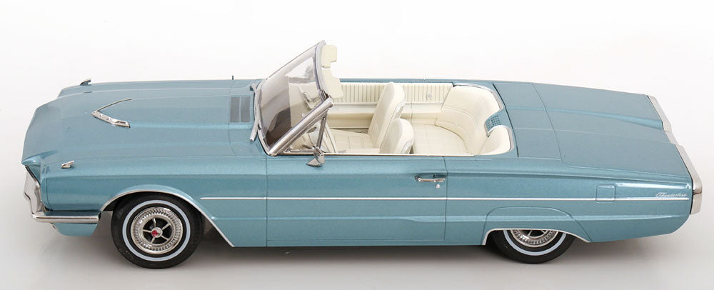 KK Scale 1966 Ford Thunderbird Convertible "Thelma & Louise" Light Blue Metallic 1:18