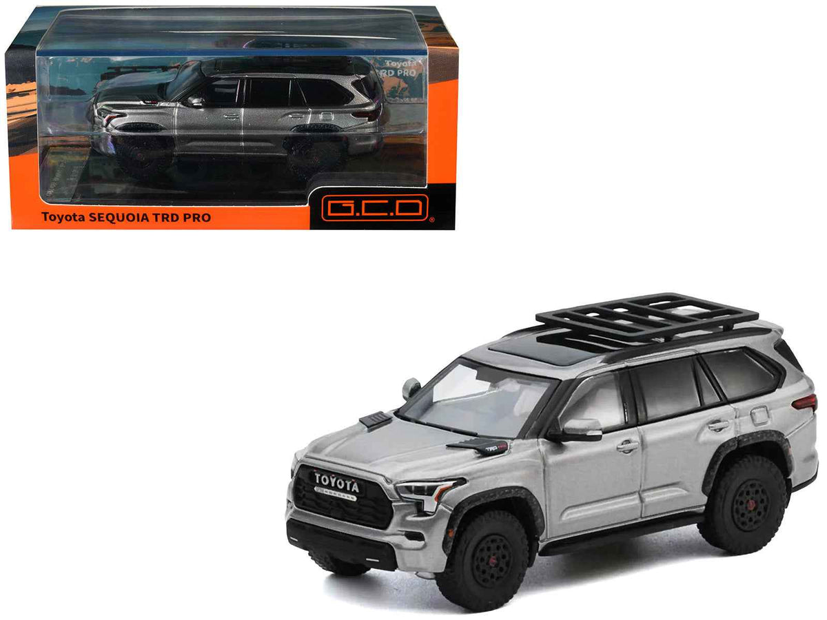 GCD Toyota Sequoia TRD Pro Silver Metallic Roof Rack 1:64