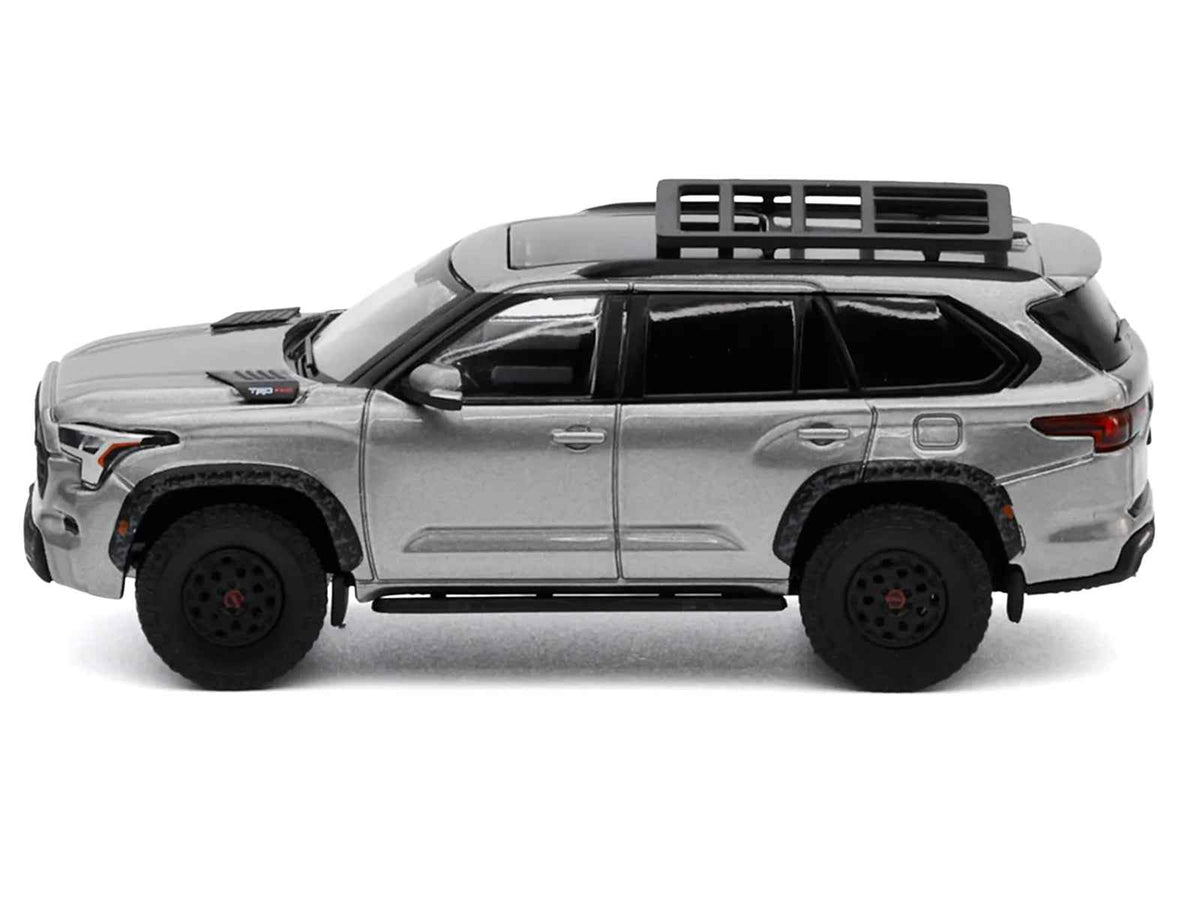 GCD Toyota Sequoia TRD Pro Silver Metallic Roof Rack 1:64