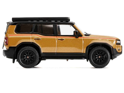GCD Toyota Land Cruiser Prado 2024 Gold Metallic Red Stripes 1:64
