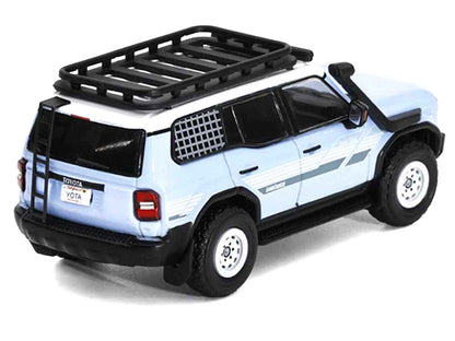 GCD Toyota Land Cruiser Prado 2024 Light Blue White Top 1:64