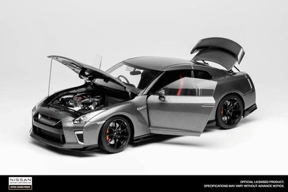 Motorhelix 2020 Nissan Skyline GT-R R35 Nismo Track Edition Dark Metal Grey 1:18