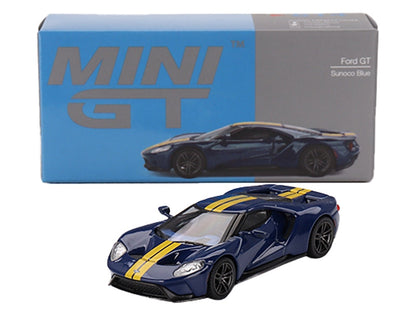 Mini GT Ford GT Sunoco Blue Yellow Stripes 1:64