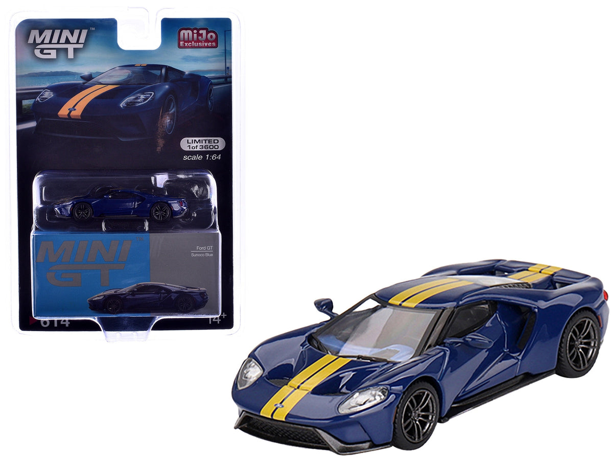 Mini GT Ford GT Sunoco Blue Yellow Stripes 1:64