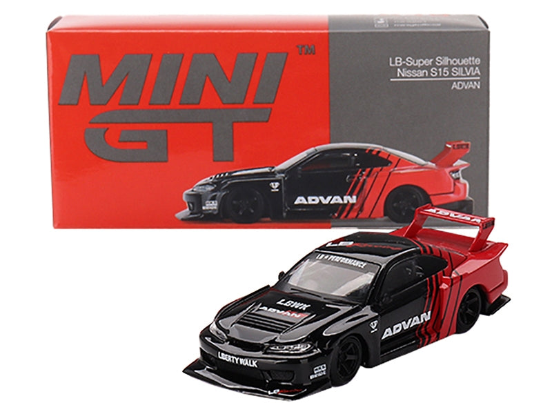 Mini GT Nissan S15 Silvia LBWK ADVAN 1:64 Diecast