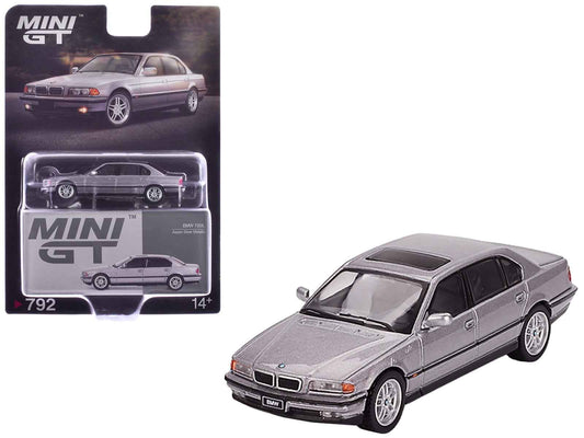 Mini GT BMW 750iL Aspen Silver 1:64