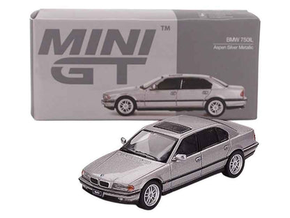 Mini GT BMW 750iL Aspen Silver 1:64