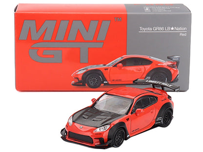 Mini GT Toyota GR86 LB-Nation Red Carbon 1:64