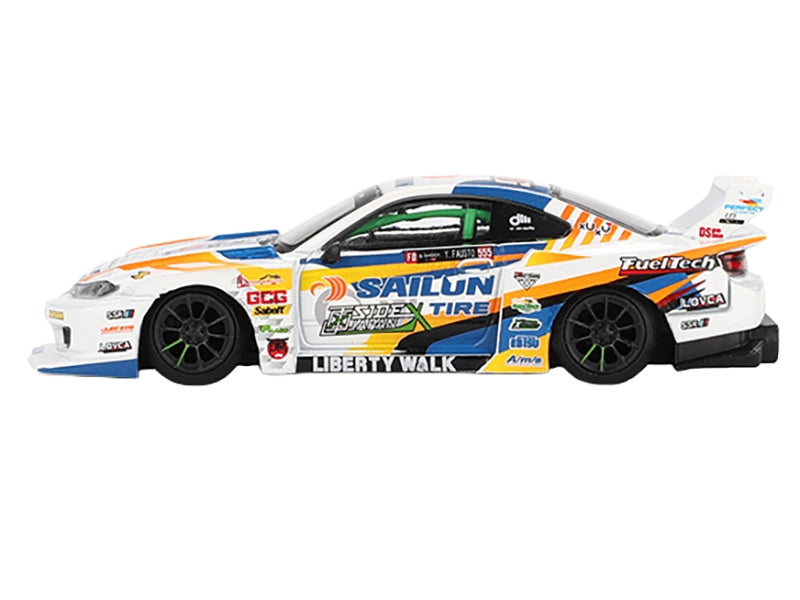 Mini GT Nissan S15 LBWK Fausto #555 FD Japan 1:64