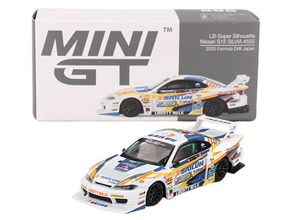 Mini GT Nissan S15 LBWK Fausto #555 FD Japan 1:64