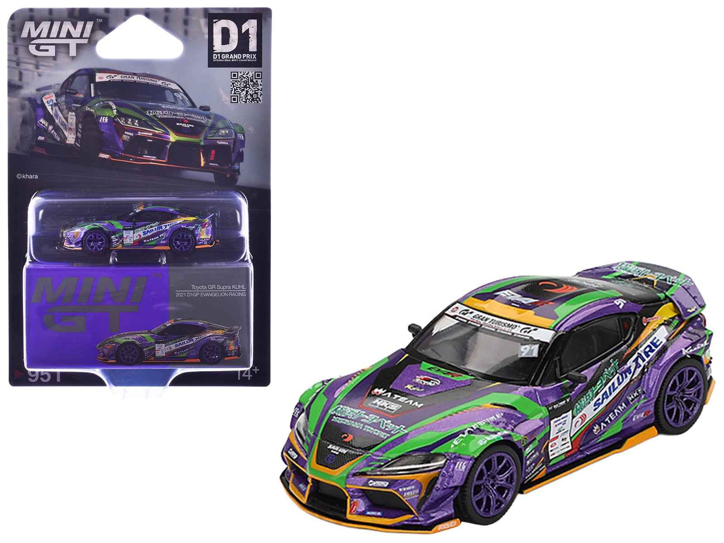 Mini GT Toyota GR Supra KUHL Evangelion #91 1:64