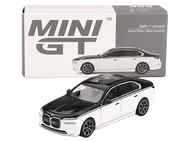 Mini GT BMW i7 xDrive60 Alpine White 1:64 Diecast
