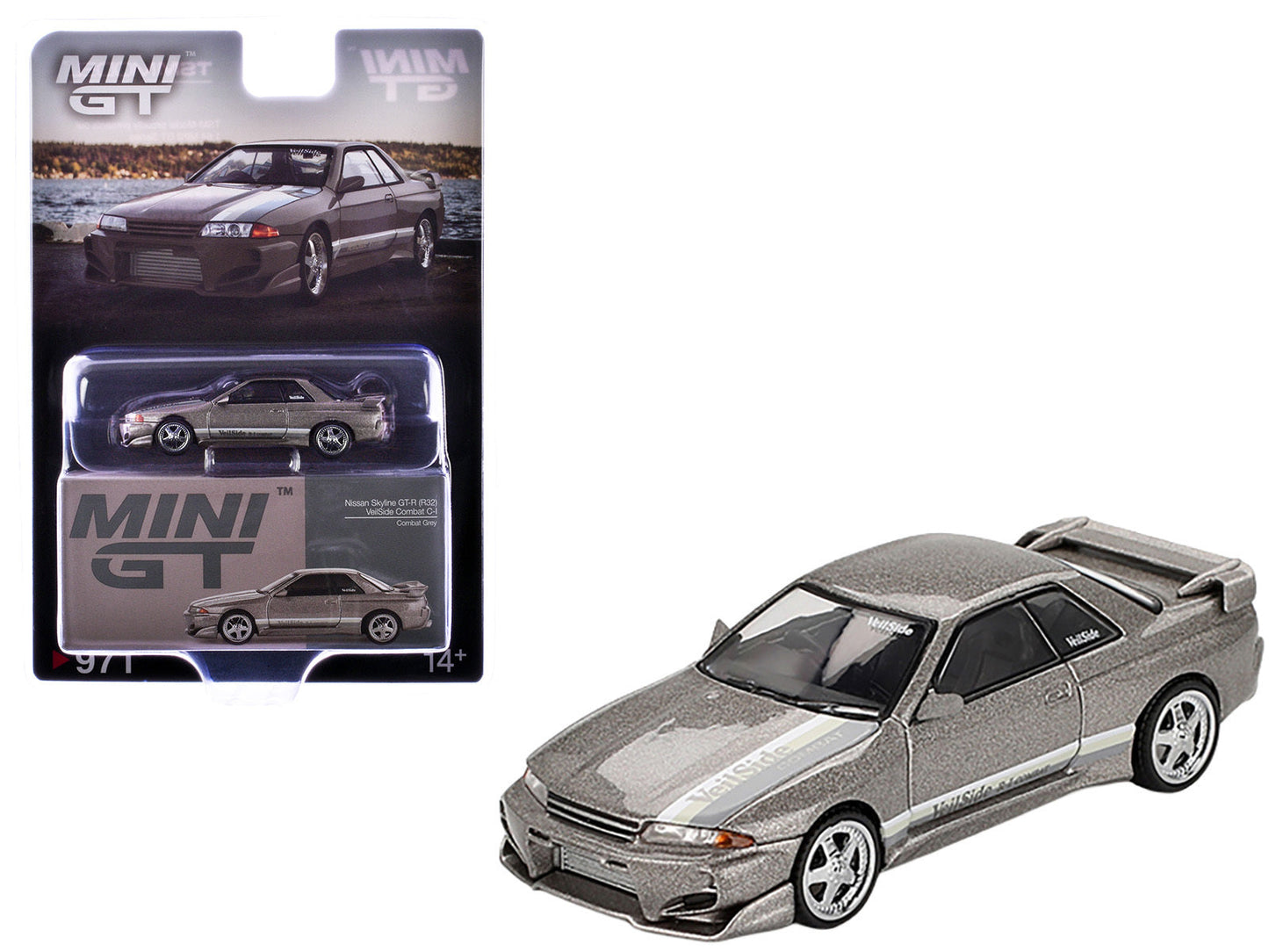 Mini GT Skyline GT-R R32 Veilside Combat Gray 1:64