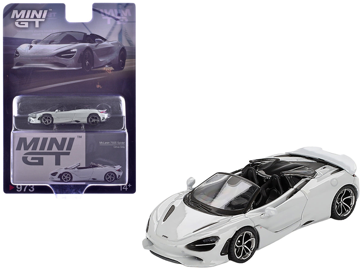 Mini GT McLaren 750S Spider Cirrus Gray 1:64