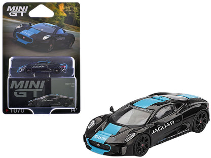 Mini GT Jaguar C-X75 Black Blue Stripe 1:64 Diecast