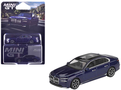 Mini GT BMW i7 xDrive60 Tanzanite Blue 1:64 Diecast
