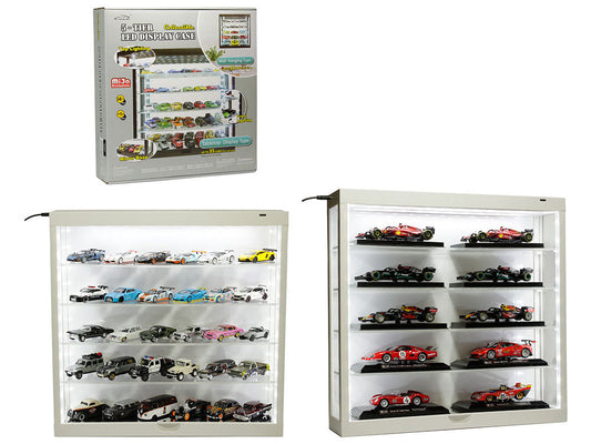 5-Tier Wall Display Case, White - Mijo Exclusives