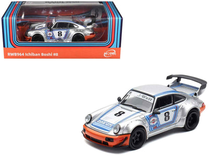 RWB 964 #8 "Ichiban Boshi - Martini Racing" Silver Metallic with Stripes 1/64