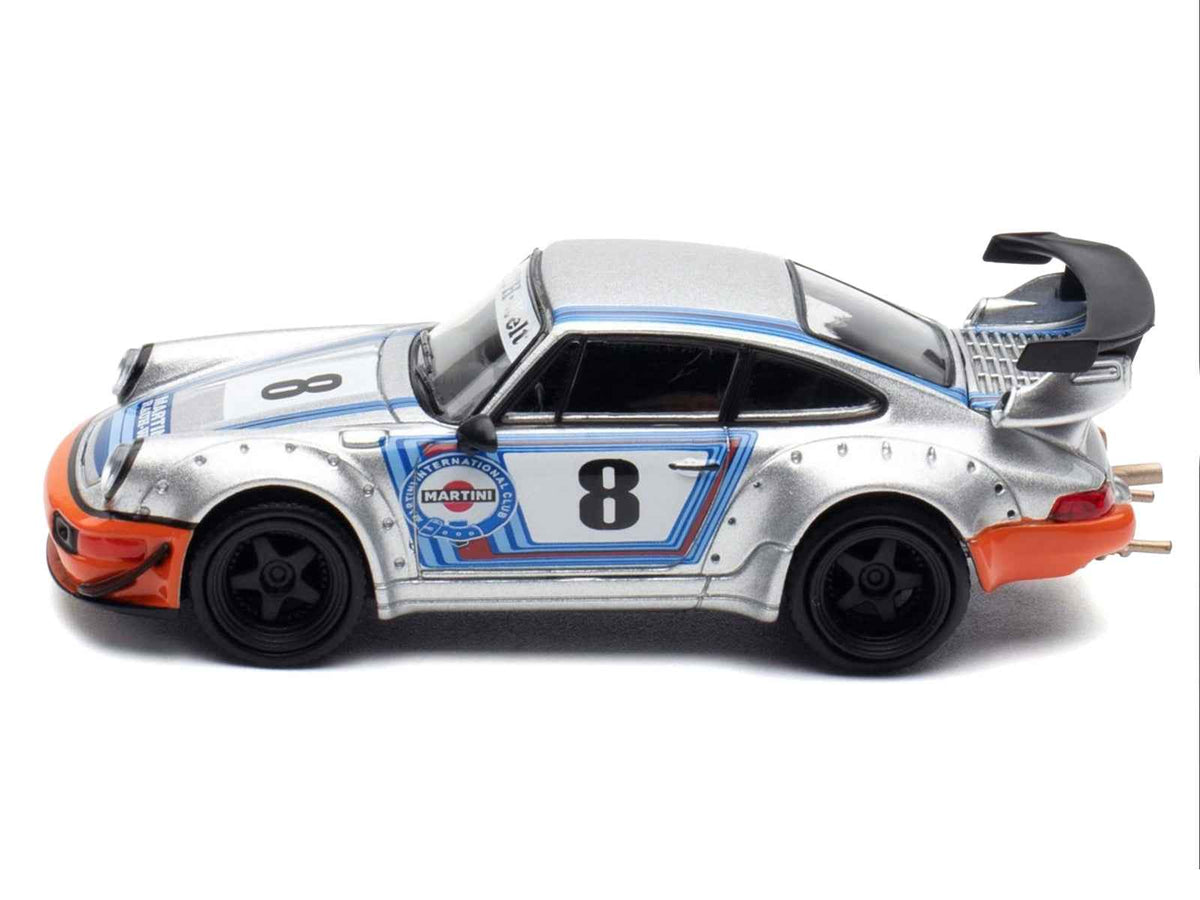 RWB 964 #8 "Ichiban Boshi - Martini Racing" Silver Metallic with Stripes 1/64