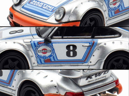 RWB 964 #8 "Ichiban Boshi - Martini Racing" Silver Metallic with Stripes 1/64
