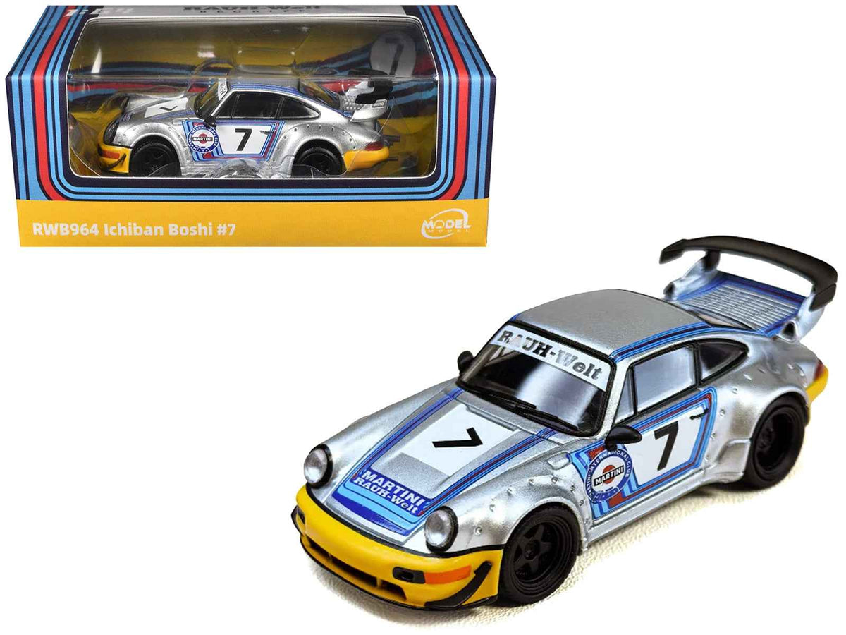 RWB 964 #7 "Ichiban Boshi - Martini Racing" Silver Metallic with Stripes 1/64