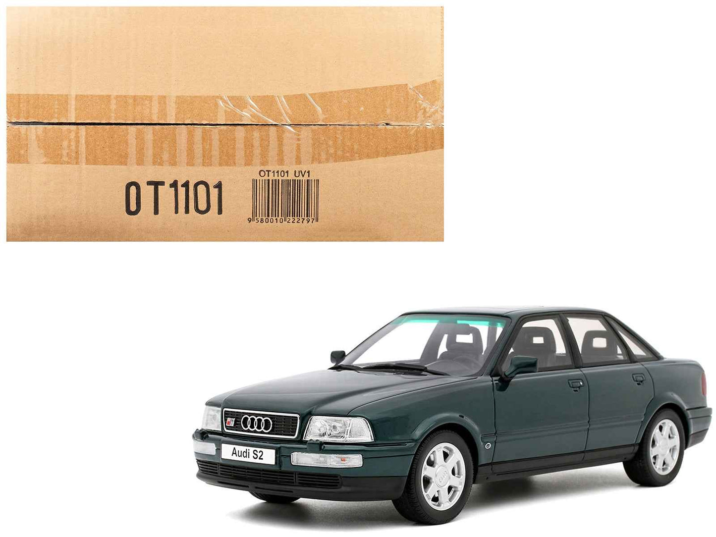 Otto Mobile Audi S2 Sedan 1:18 Diecast — Emerald Green