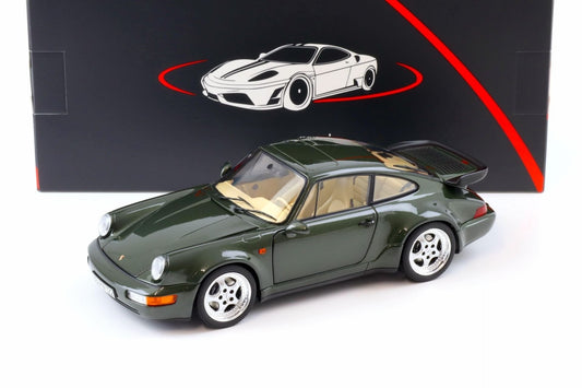 Norev 1993 Porsche 911 964 Turbo 3.6 Coupe Oak Metallic Green 1:18