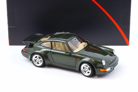 Norev 1993 Porsche 911 964 Turbo 3.6 Coupe Oak Metallic Green 1:18