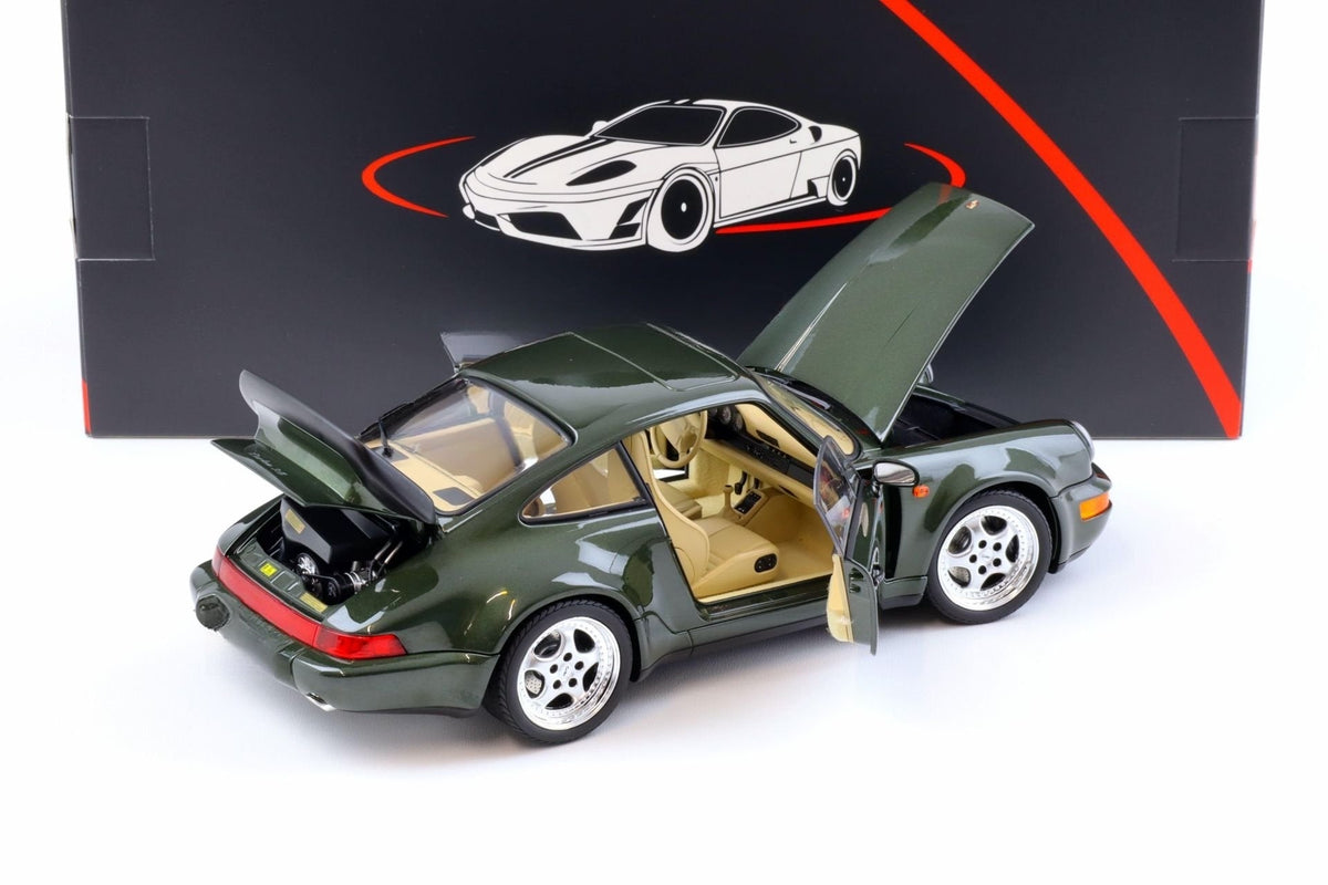 Norev 1993 Porsche 911 964 Turbo 3.6 Coupe Oak Metallic Green 1:18