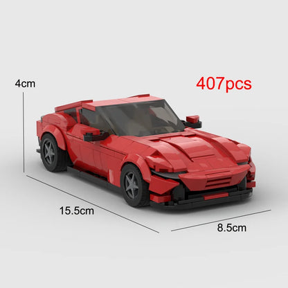 2024 Hot MOC Speed City Car Champion Racer Classic Supercar Building Blocks Brick Racing Super Technique Creative Garage DIY Set