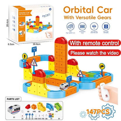 Masaverse Magnetic Anti-Gravity Track Set | STEM DIY Railway — Kids Gift 100+ Pcs