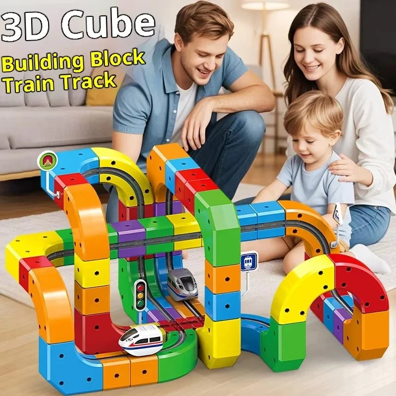 Masaverse Magnetic Anti-Gravity Track Set | STEM DIY Railway — Kids Gift 100+ Pcs