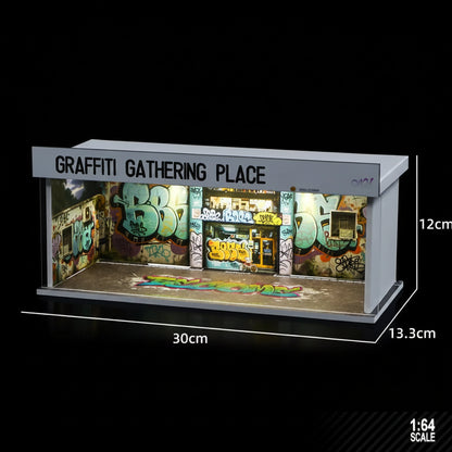 1:64 Acrylic Car Showroom Display Box | Garage Scene Storage for Hot Wheels & Diecast