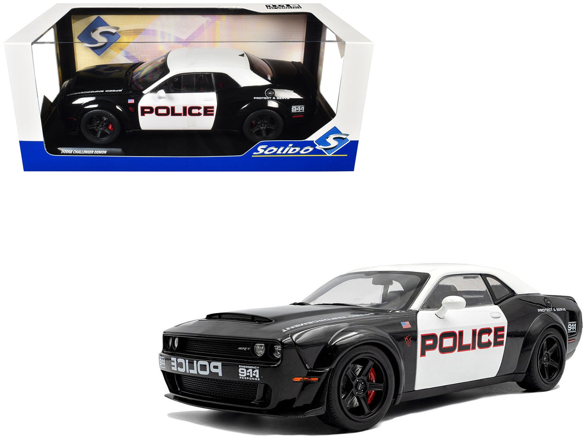 Solido 2023 Dodge Challenger Demon Police Black White 1:18