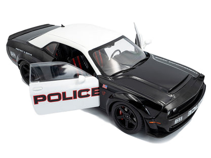 Solido 2023 Dodge Challenger Demon Police Black White 1:18