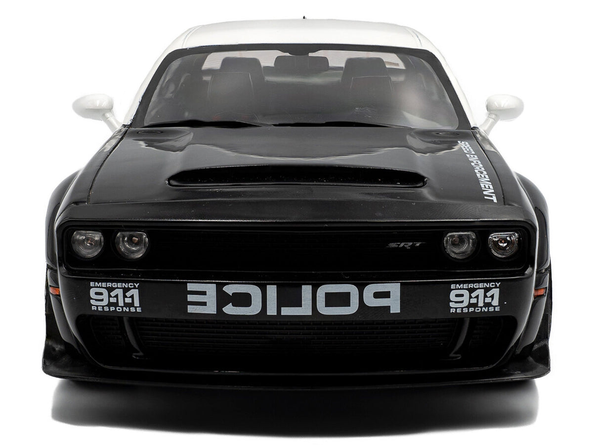 Solido 2023 Dodge Challenger Demon Police Black White 1:18