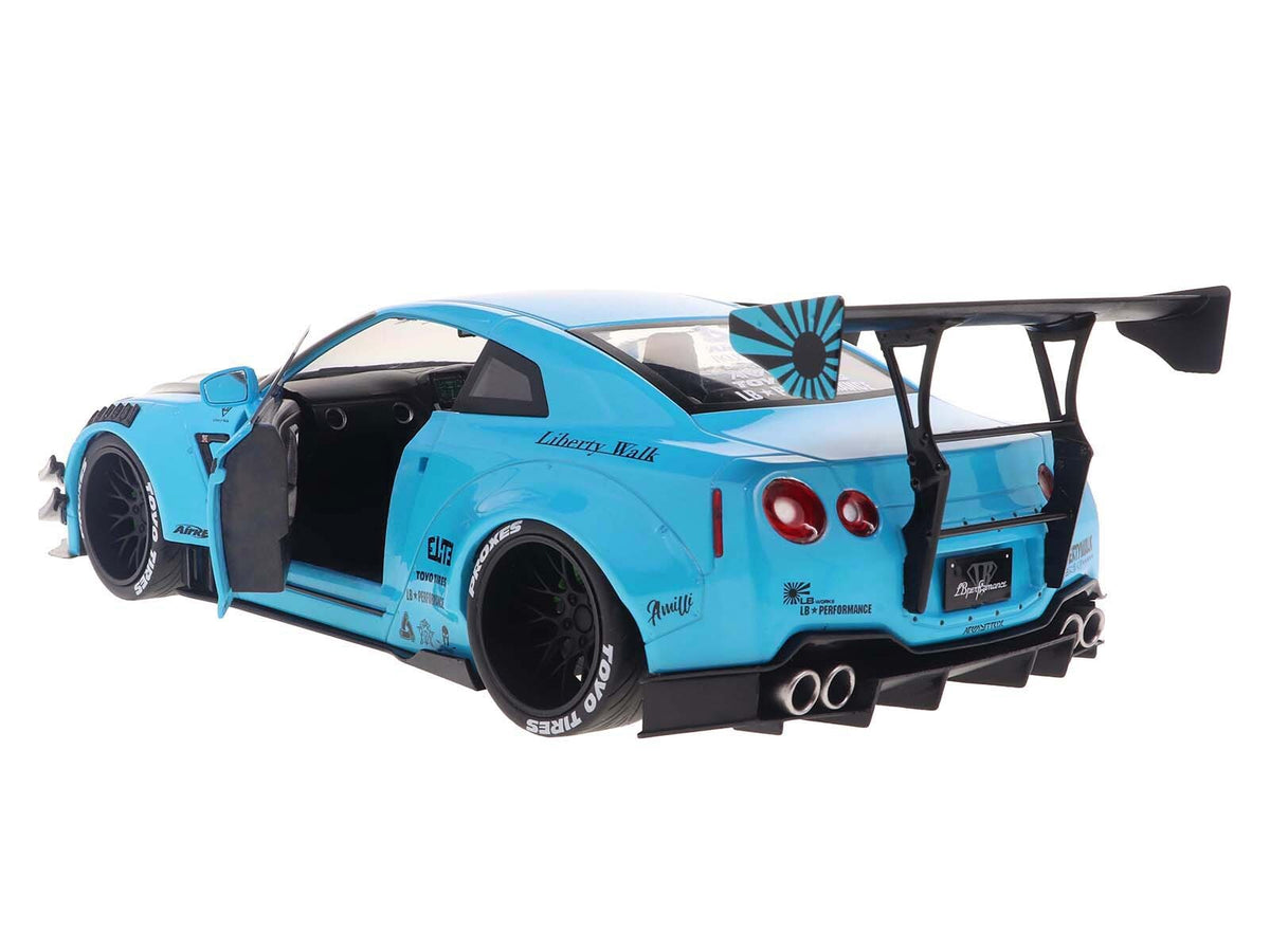 Solido 2023 Nissan GT-R R35 Liberty Walk 2.0 Baby Blue 1:18