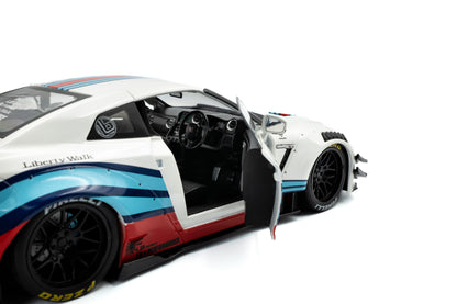 Solido Nissan GT-R R35 LBWK Martini White 1:18