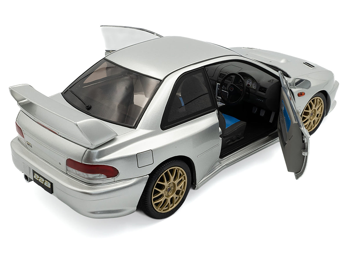 Solido 1998 Subaru Impreza 22B Silver Gold Wheels 1:18