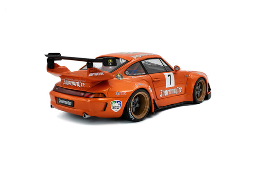 Solido Porsche 993 RWB Bodykit #7 Jagermeister Orange 1:18