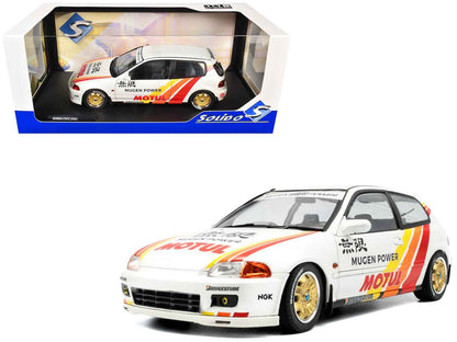 Solido 1991 Honda Civic EG6 Mugen Racing White 1:18