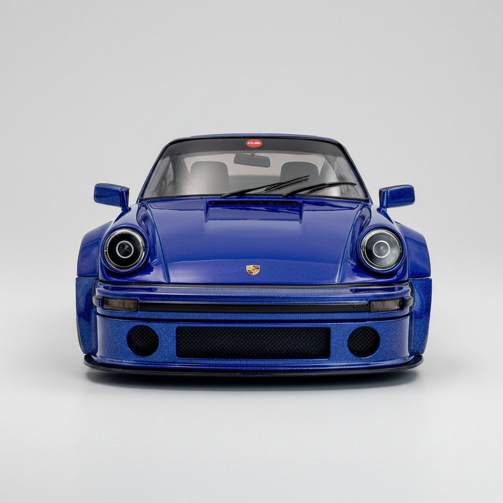2024 Porsche 911 KS-R by Khyzyl Saleem Dark Blue Metallic 1/18 Diecast Model Car by Solido