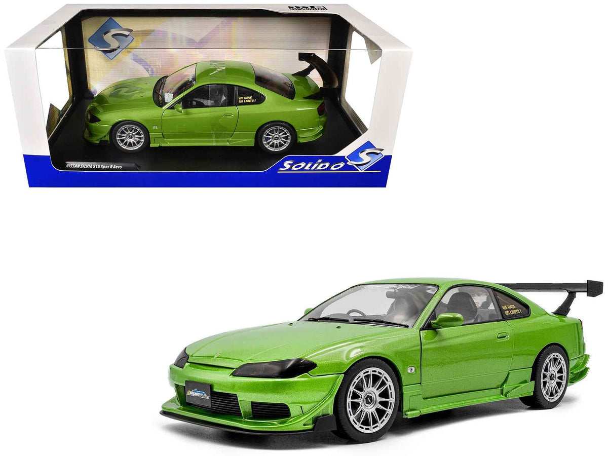 Solido 1999 Nissan Silvia S15 Spec-R Aero Never Satisfied Green 1:18