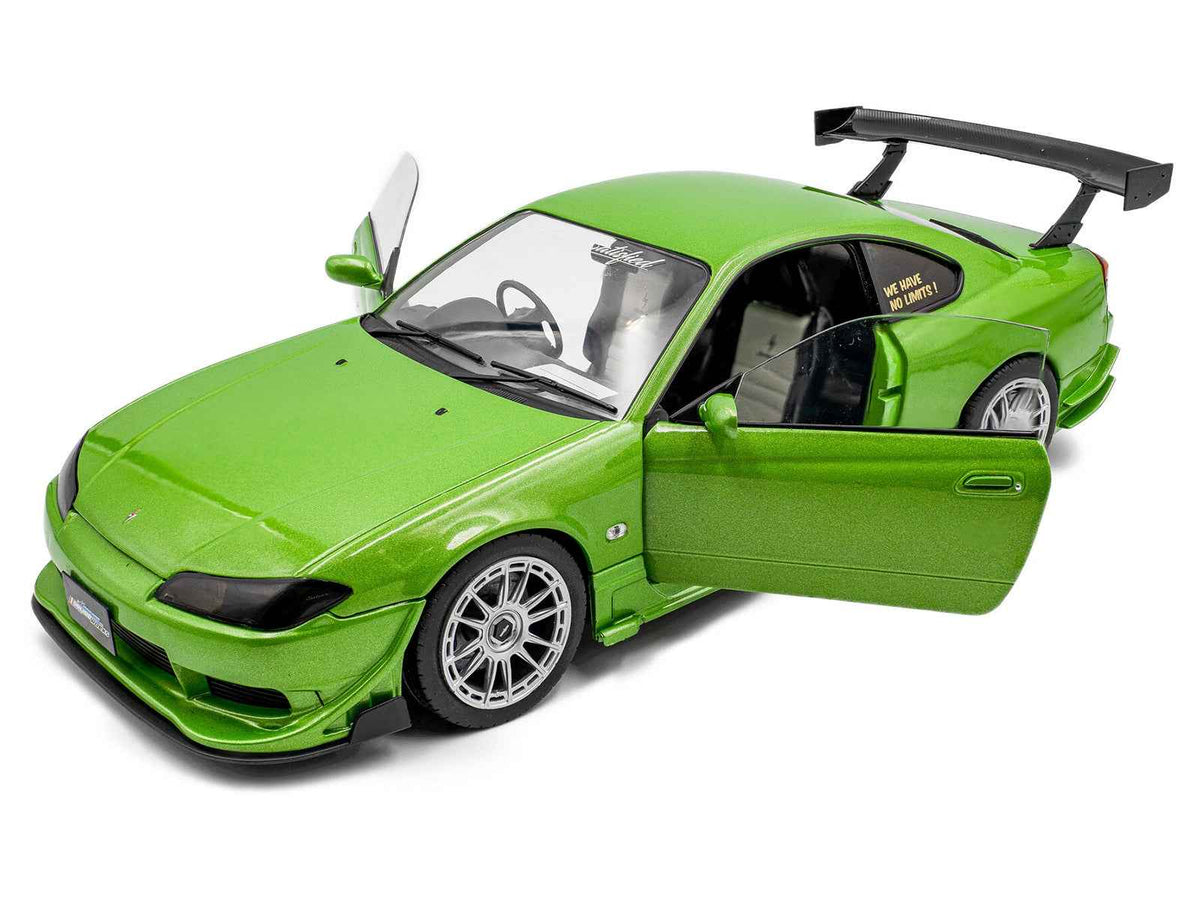 Solido 1999 Nissan Silvia S15 Spec-R Aero Never Satisfied Green 1:18
