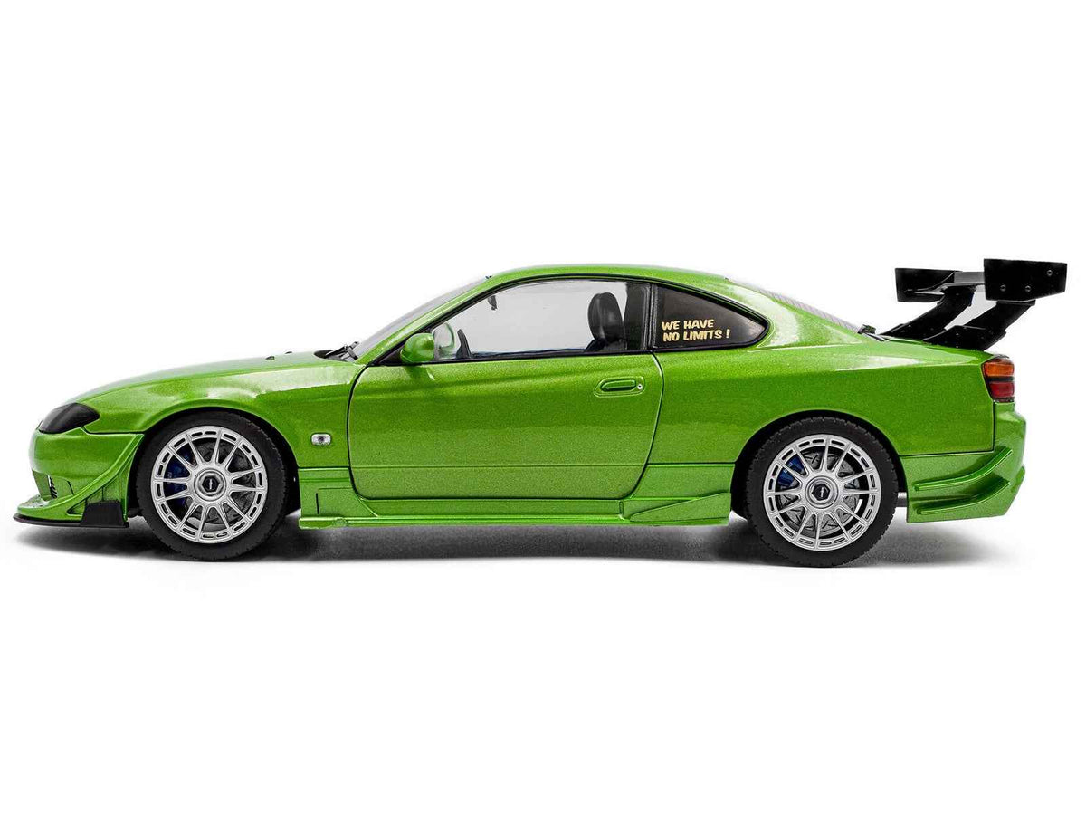 Solido 1999 Nissan Silvia S15 Spec-R Aero Never Satisfied Green 1:18