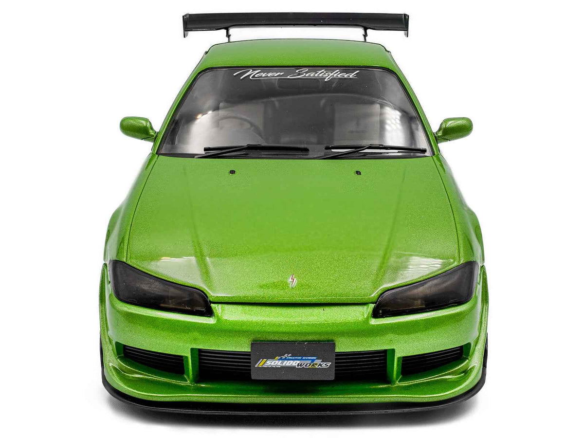 Solido 1999 Nissan Silvia S15 Spec-R Aero Never Satisfied Green 1:18