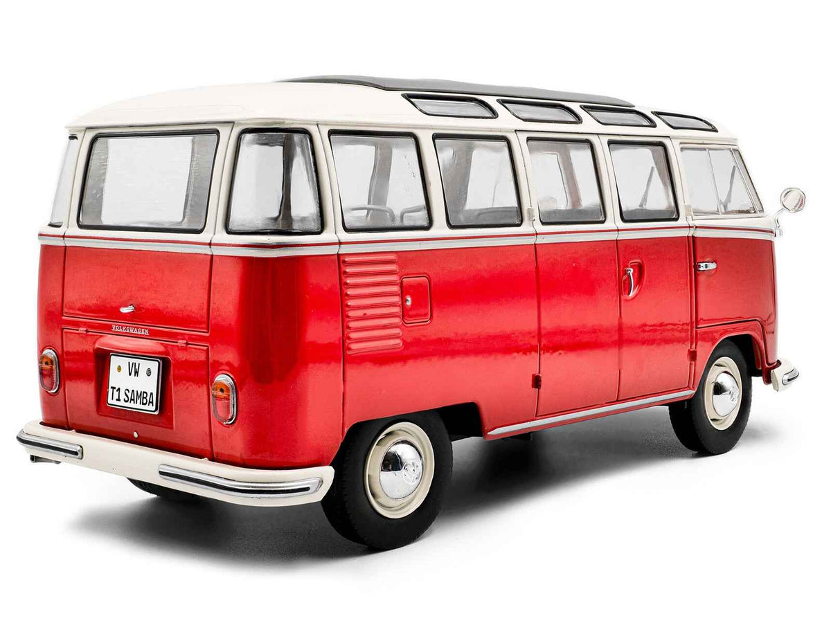 Solido 1962 Volkswagen T1 Samba Bus Red and White 1:18