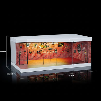 1:64 Acrylic Car Showroom Display Box | Garage Scene Storage for Hot Wheels & Diecast