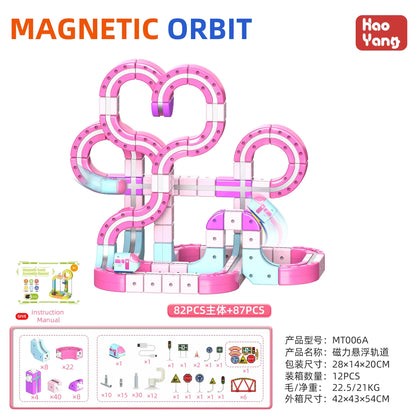 Masaverse Magnetic Anti-Gravity Track Set | STEM DIY Railway — Kids Gift 100+ Pcs